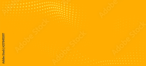 Quadro su tela Yellow orange halftone pattern