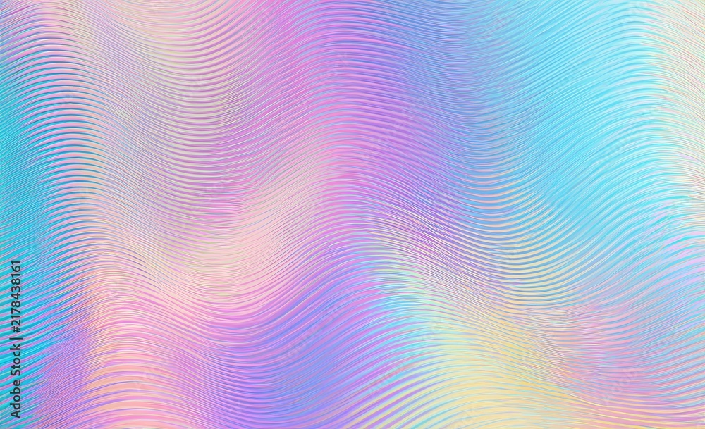Fototapeta premium Soft, wavy lines in pastel colors blend into a luminous, ethereal gradient