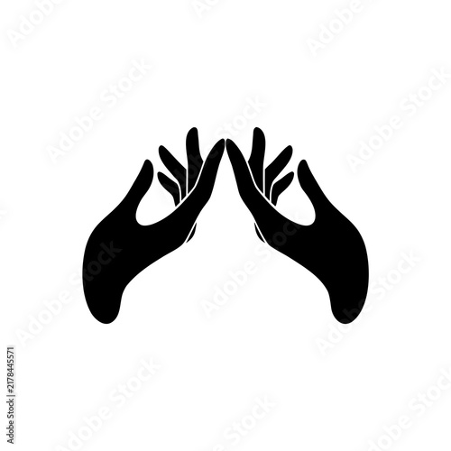 Plakat black and white hand