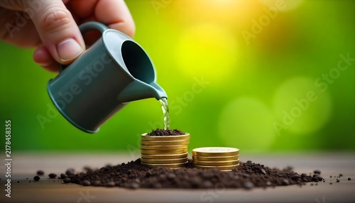 hand holding money. Investment