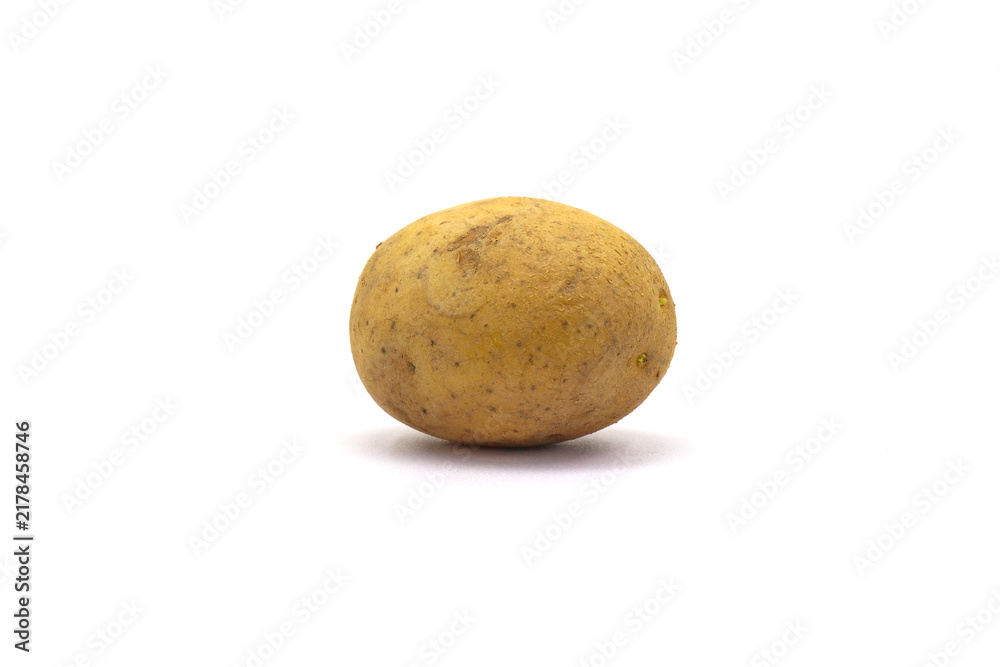 Fototapeta premium Potatoes on a white background. A natural food.