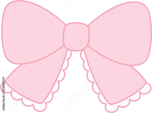 Canvastavla pink checkered pattern ribbon illustration