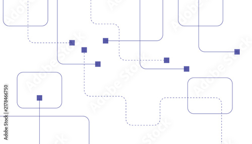 Abstract technology background with purple circuit lines. Digital network connection vector. Minimalist data flow pattern for tech branding.