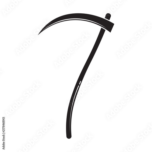 Large flat crescent icon vector