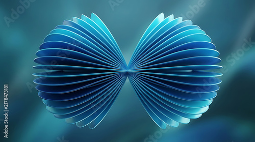 Abstract butterfly wings with blue light effect illustration