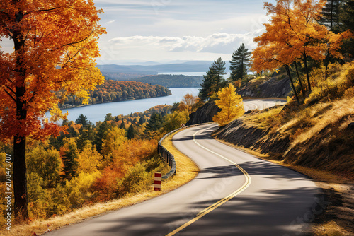 Autumn Drive Through Swedish Landscapes Showcasing Colorful Foliage