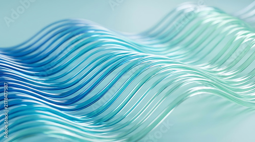 Abstract blue wave and light pattern texture illustration