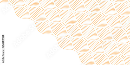 Yellow instant noodle, pasta and spaghetti texture with geometric wavy lines. Ramen, pasta vector pattern. Background abstract food illustration