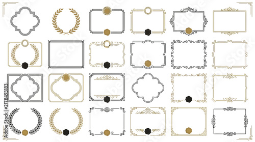 Decorative Borders and Frames - Vector Graphic Elements