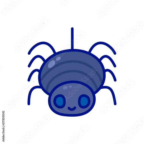Cute Halloween Spider Cartoon Icon