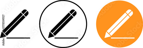 Pencil Writing and Edit Icon Set