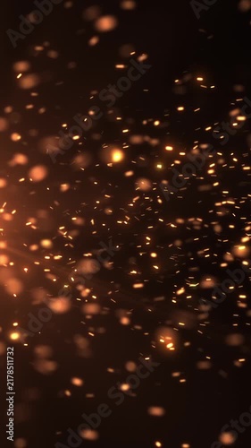 Sparks and Embers Overlay for Social Media Transitions in Vertical Format