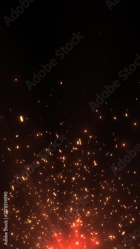 Embers and Sparks Looped Overlay for Social Media Transitions