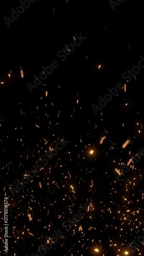 Embers and Sparks Looped Overlay for Social Media Transition