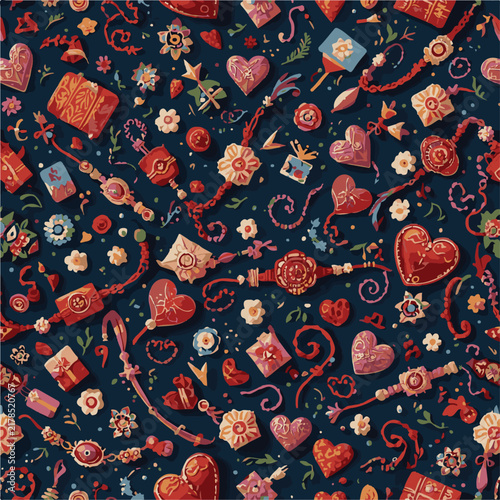 seamless pattern with hearts