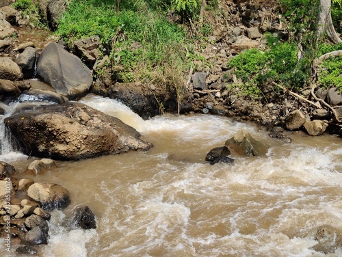 Clear, pollution-free river water can be treated to serve as a source of healthy drinking water and to meet bathing and washing needs.