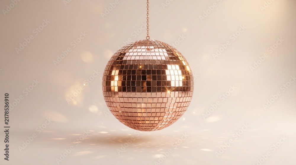 Obraz premium Rose-gold disco ball