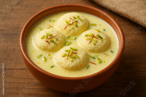 Ras Malai is an indian dessert stock photo 