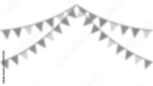 Foto Two strings of festive pennants or bunting hanging in a symmetrical vshape patte