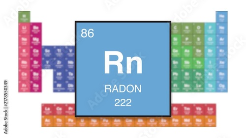 Radon Element 86 of the periodic table motion video