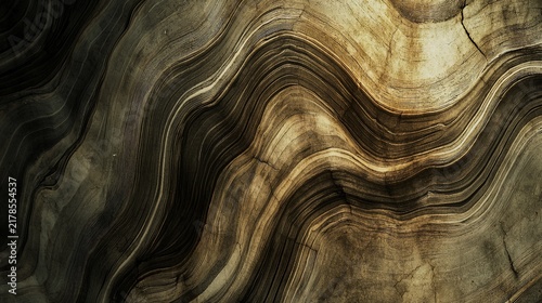 Abstract wavy brown and dark brown wood texture background.