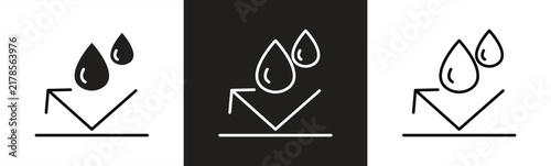 Konstfotografi Set of waterproof icons