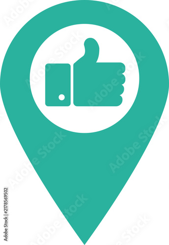 Location Pin With Thumbs Up
