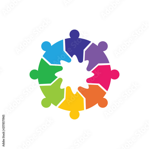 Colorful Circular Community People Icon