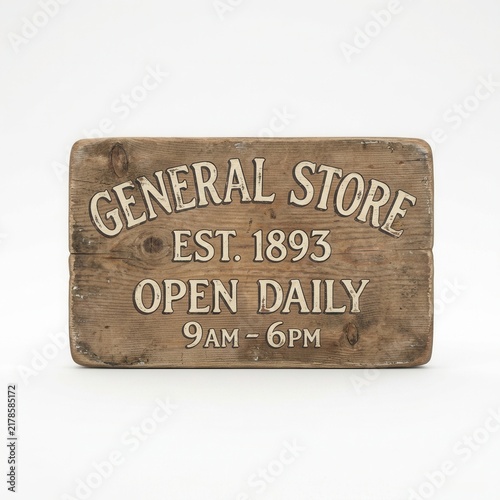 Rustic General Store Sign Est 1893 Open Daily Times