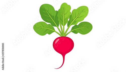Single red clover plant with green leaves.