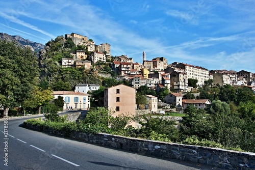 Obraz na płótnie Corsica - view of the city Corte