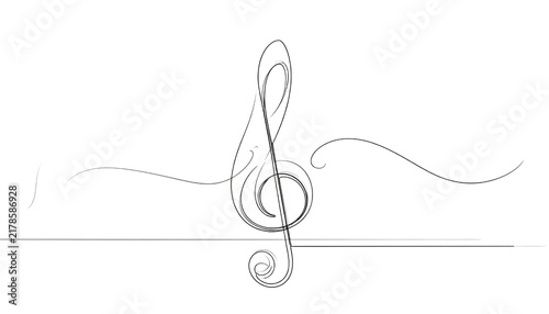 Minimalist line art paperclip with loop design.