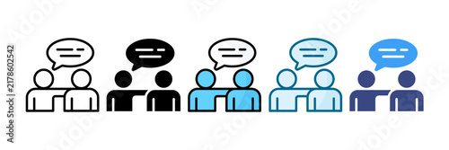 Talking Icon Set Multiple Style Collection