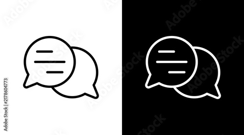 Speech Bubble White Icon Set Design