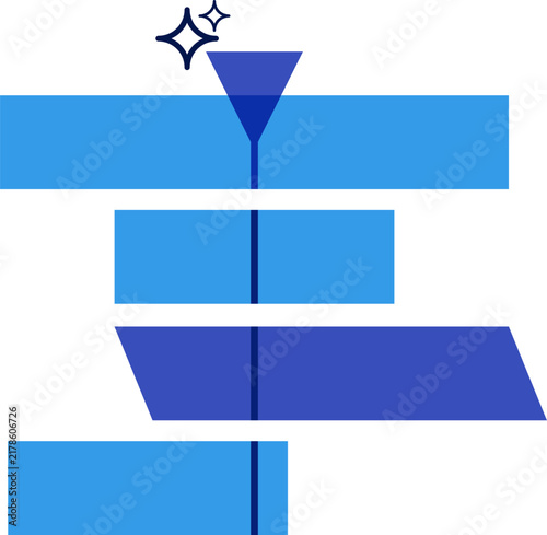AI video editing timeline playhead tracks with sparkle icon vector illustration