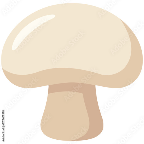 Fresh button mushroom icon isolated on transparent background suitable for culinary and recipe design