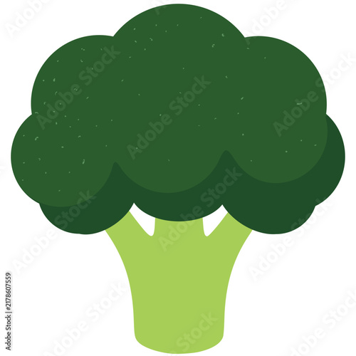 Fresh green broccoli florets icon isolated on transparent background for healthy eating lifestyle graphics