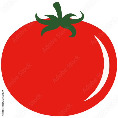 Ripe red tomato icon isolated on transparent background suitable for fresh grocery food design