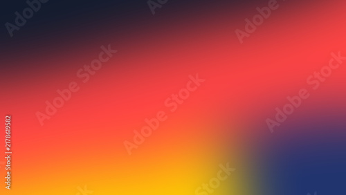 Abstract vivid colorful gradient background with dark blue red orange yellow smooth dynamic motion blur for modern graphic digital banner design