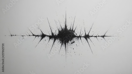 drawing of creative energy bursting from a single sketch point