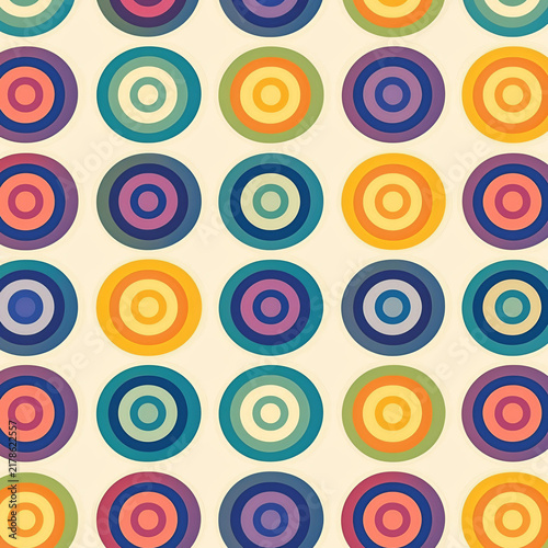 Colorful Circular Patterns on Light Background for Creative Design