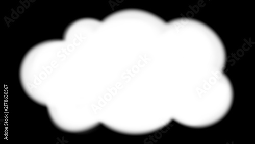 Konstfotografi Semi-transparent soft blur cloud shape isolated on transparent background