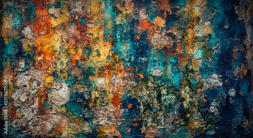 Old Rusty Metal Surface with Peeling Paint and Weathered Brown Grunge Texture