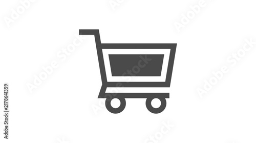 Minimalist Shopping Cart Icon Illustration