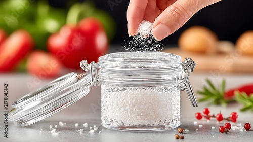 to open a tightly sealed jar in a messy kitchen while ingredients scatter everywhere