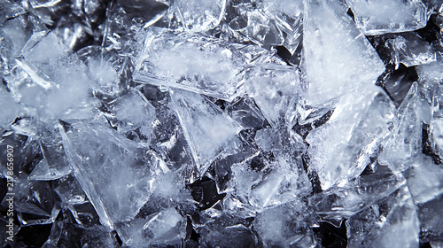 Close up of clear ice cubes