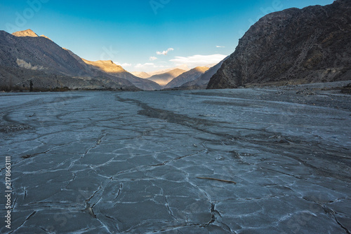 Gandak river valley near the village of Martha. Nepal, Himalayan mountains