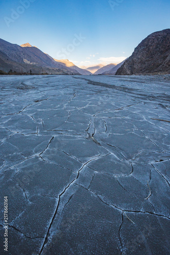 Gandak river valley near the village of Martha. Nepal, Himalayan mountains