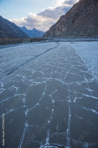 Gandak river valley near the village of Martha. Nepal, Himalayan mountains