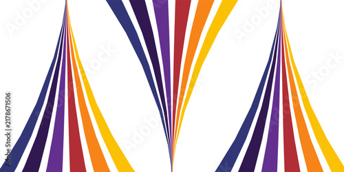 Abstract colorful 70s background vector. Vintage retro wallpaper with rainbow stripes and wavy lines. A 1970 color illustration suitable for posters, banners, decorative items and wall art.